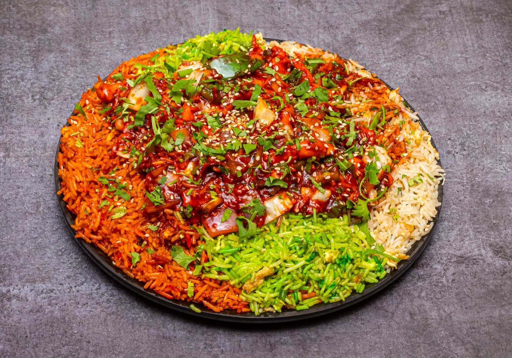Chicken Tiranga Fried Rice